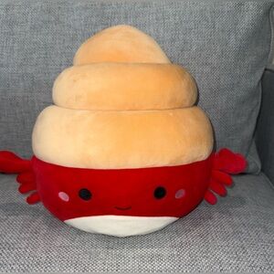 Large 16" Indie the Hermit Crab Squishmallow - Red & Tan Sealife Plush